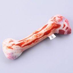 Игрушка для собак с пищалкой Косточка из текстиля, 19,6 х 6,6 см - Пушистое счастье фото 2