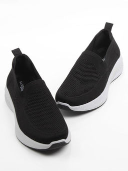 05-TEX-D04-02 BLACK Полуботинки спортивные летние мужские (текстиль)