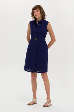 Женское темно-синее плетеное платье - U.s. polo assn фото 4