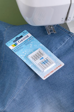 Иглы для быт. шв. машин Gamma NJ №110 для джинсы 5 шт в блистере №110