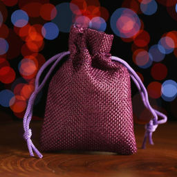 Цена за 10 шт. Мешочек подарочный из холщи, сиреневый, 7 х 9 см