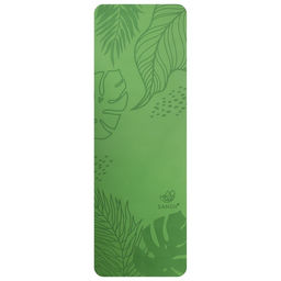 УЦЕНКА Коврик для йоги Sangh Tropics, нескользящий, 183×61×0.6 см, зелёный