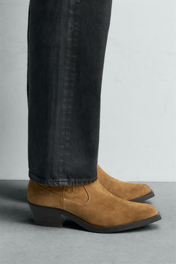LEATHER COWBOY BOOTS LIMITED EDITION - Zara фото 3