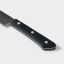 Нож кухонный разделочный Magistro Hinshitsu, нержавеющая сталь, лезвие 20.3 см, длина 34.7 см, чёрный  фото 8