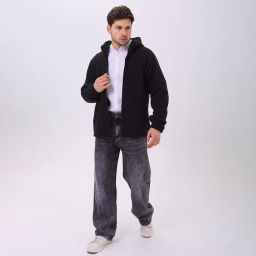 RODOS Толстовка на молнии мужская флис М-322 Черный  фото 11