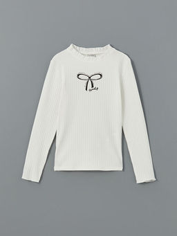 Bisiklet Yaka K?z ?ocuk Ti??rt