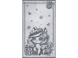 Полотенце махровое 6с103.412ж1 Аниме-единорог(графит5) 50х90см