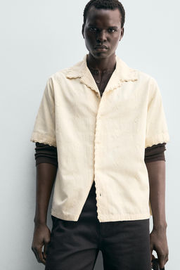 EMBROIDERED GEOMETRIC JACQUARD SHIRT