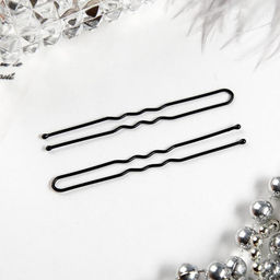 Цена за 50 шт. Шпильки для волос «Классика», набор 10 шт., 6 см, чёрные