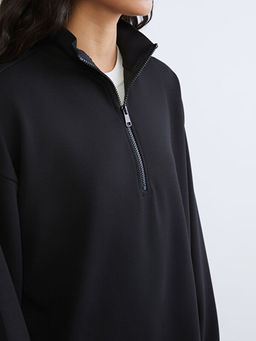 Dik Yaka Oversize Kad?n Sweatshirt Tunik