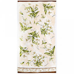 "Япония-2012" Полотенце махровое 50х90см, плотность 300гр/м2, 100% хлопок, Ландыш, бежевый, Bolangde (Китай)