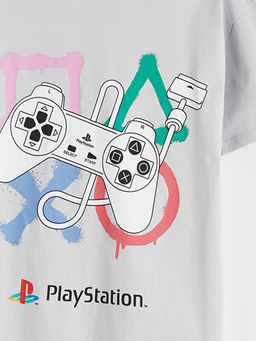 Bisiklet Yaka PlayStation Bask?l? Erkek ?ocuk Ti??rt