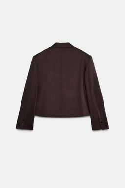 DOUBLE-BREASTED SATIN BLAZER - Zara фото 6