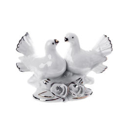Фигурка «2 белых голубя», со стразами, 9×12 см