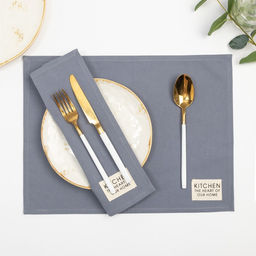 Набор салфеток Этель Kitchen, цвет синий, 30х40 см - 2 шт, 100% хлопок, саржа 220 г/м2