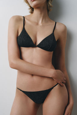 METALLIC THREAD TRIANGLE BRALETTE - Zara фото 2