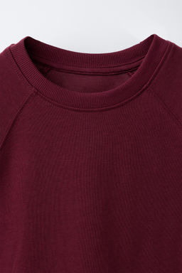 CAMISETA B?SICA MANGA RANGL?N / Burgundy - Zara фото 3