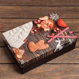 Цена за 5 шт. Коробка складная, крышка-дно,Чудес и подарков 30 х 20 х 9 см - UPAK LAND фото 2