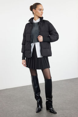 Siyah Ribana Kollu Su Itici Sisme Mont TWOAW22MO0002