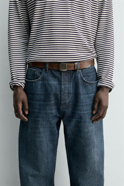 CINTUR?N CHAPA MET?LICA / Marr?n