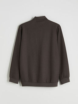 Polo Yaka Uzun Kollu Erkek Sweatshirt