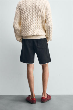 CONTRAST TOWELLING BERMUDA SHORTS - Zara фото 12