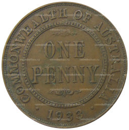 Монета 1 пенни 1933 года Австралия