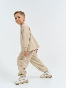 Свитшот с наружными швами из 100% хлопка Беж - Bungly фото 7