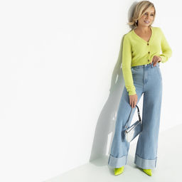 Джинсы палаццо с высокой посадкой, Florence (light blue) - Charutti фото 4