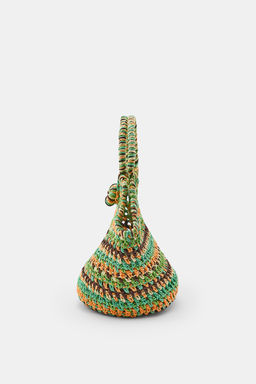 MINI BOLSO CESTO TRENZADO RAYAS / Multicolor - Zara фото 5