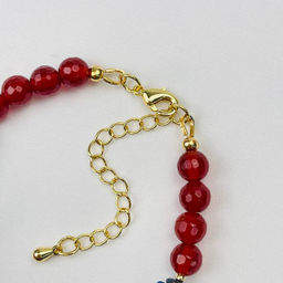 Браслет из Сердолика и Лазурита с подвеской 16,5 см + - Радуга самоцветов фото 4