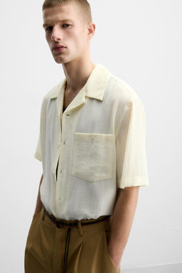 CREASED JACQUARD SHIRT - Zara фото 24