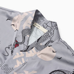 Халат домашний женский KAFTAN «Дракон», размер 44-46, серый