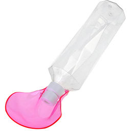 Бутылка-поилка пластмассовая для собаки 750мл, д7см h25см, походная (Китай)