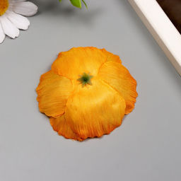 Цена за 10 шт. Бутон на ножке для декорирования «Рудбекия тёмно-жёлтая», 6.5×6.5 см