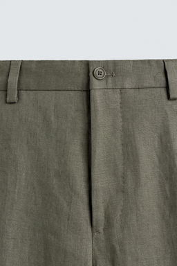 PANTAL?N TRAJE 100% LINO / Verde claro - Zara фото 7