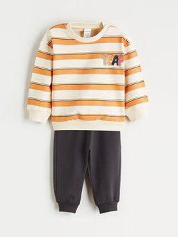 ?izgili Erkek Bebek Sweatshirt ve E?ofman Alt?