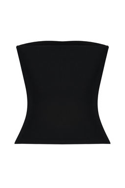 Trendyolmilla Pembe Fitilli Straplez Yaka Dokuma Garnili Vucuda Oturan Pamuklu Crop Orme Bluz TWOSS24BZ00361 фото 8