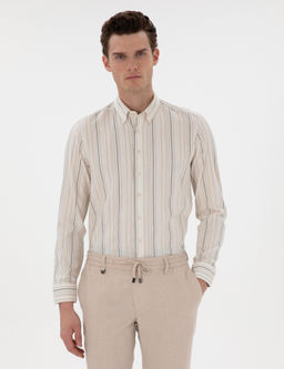 Рубашка Regular Fit хаки
