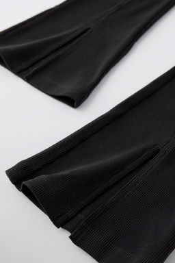 FLARED RIBBED LEGGINGS - Zara фото 4