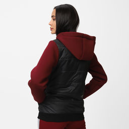 RODOS Куртка женская М-222 (Милано) Чёрный/Бордовый