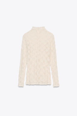 HIGH NECK LACE TOP - Zara фото 13