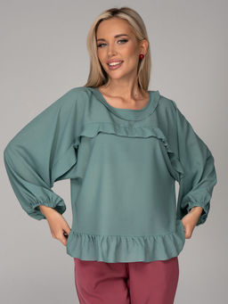 Блузка Бохо (зеленый) - Эльза фото 5