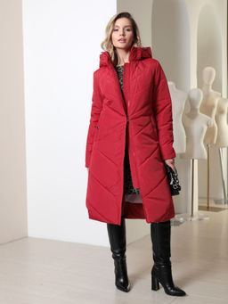 25415 Пальто красный - Dizzyway фото 2