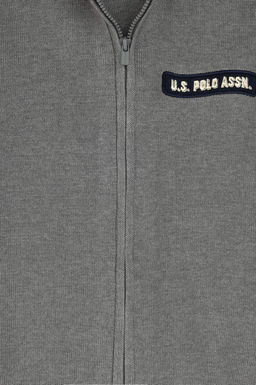 Erkek _ocuk Gri Melanj Triko H_rka - U.s. polo assn фото 3