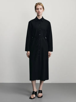 Платье-рубашка изо льна / Zarina  фото 5