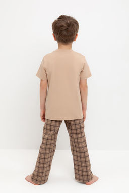 К 1599/кунжут,праздничная клетка пижама для мал