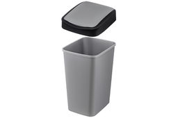 Ведро для мусора с подвижной крышкой 20 л 30*23,5*43 см Тандем сер.металлик/черный (842058) - Elan gallery фото 5