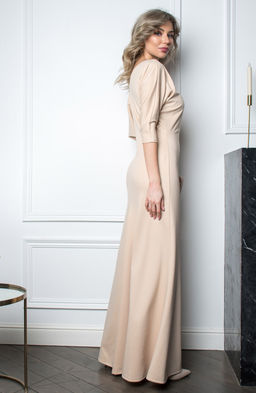 Эффектное платье сливочный - Donna saggia фото 2