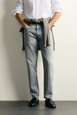JEANS SLIM TAPERED FIT / Azul / Verde - Zara фото 2